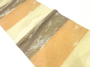 アンティーク 紗 横段に荒波模様織出し袋帯(材料)